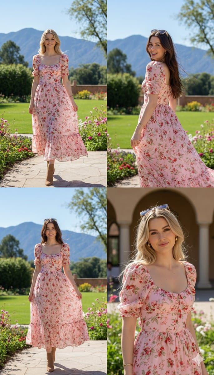 Photorealistic fashion collage of Polina Gagarina — example 1