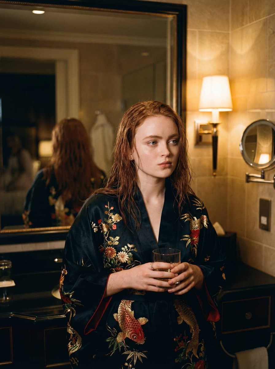 Celebrity Kimono Series in Cinematic Lighting — example 1
