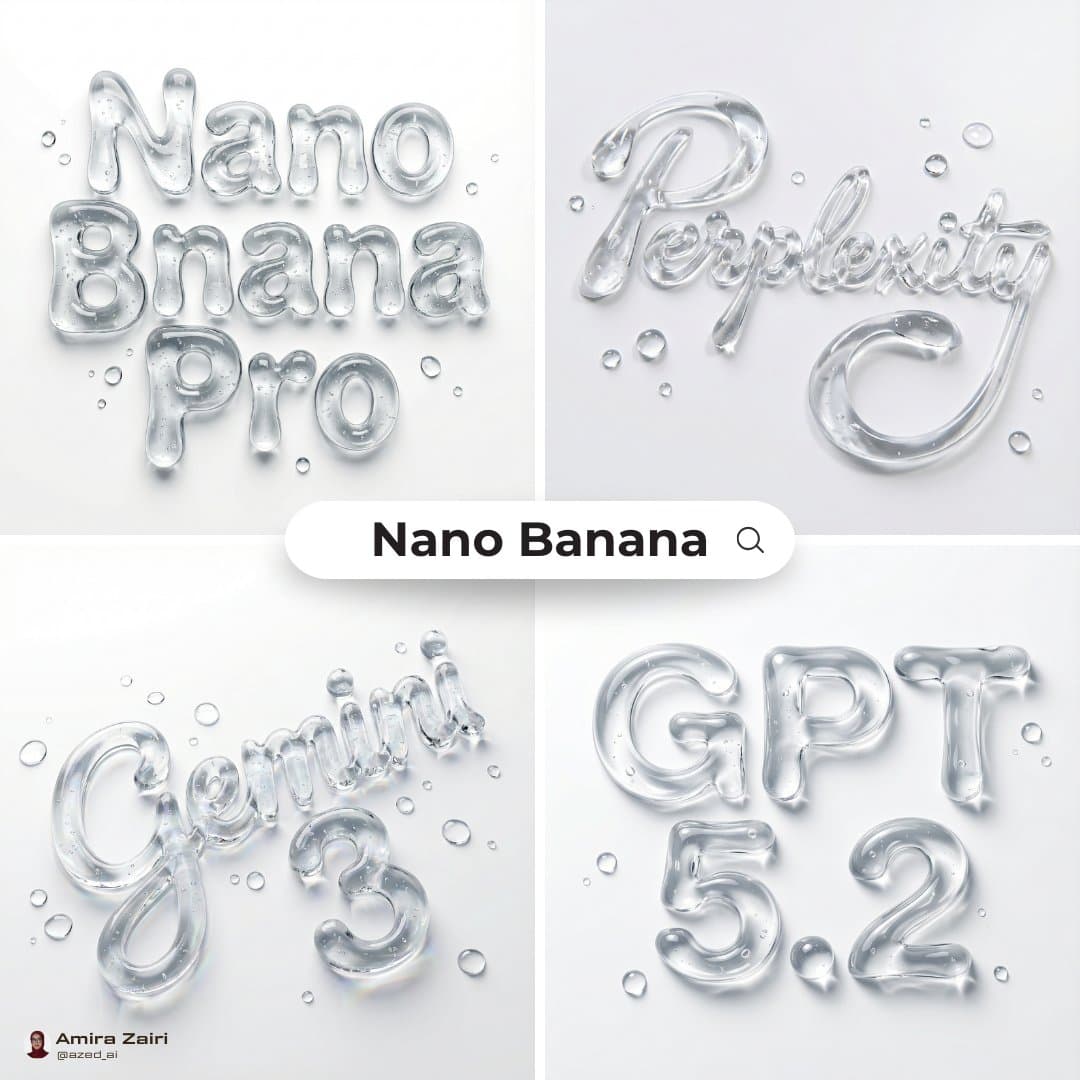 Abstract Liquid Typography Generation Prompt โ example 1