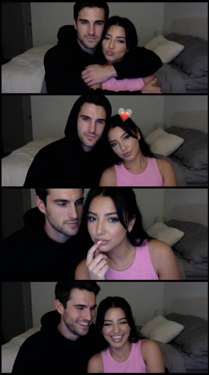 Lo-Fi Webcam Photobooth Couple Strip Prompt (JSON) — example 1