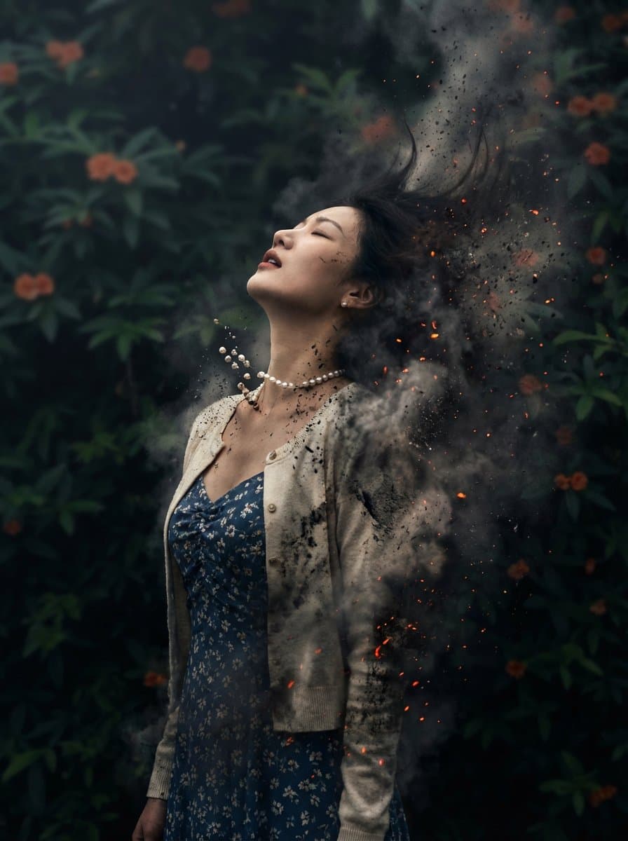8K Photorealistic Disintegration Effect — example 2