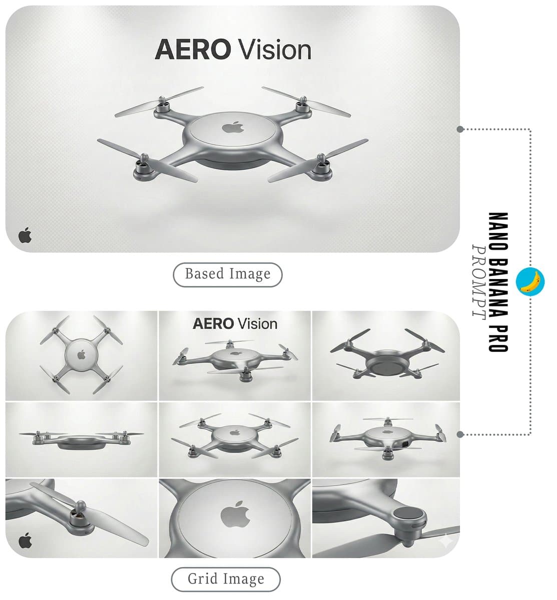 Futuristic Branded Drone Product Poster — example 1