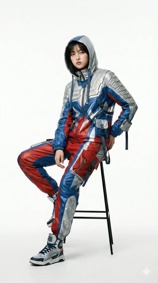 Editorial Fashion Photography with Structural Mimicry Prompt — example 1