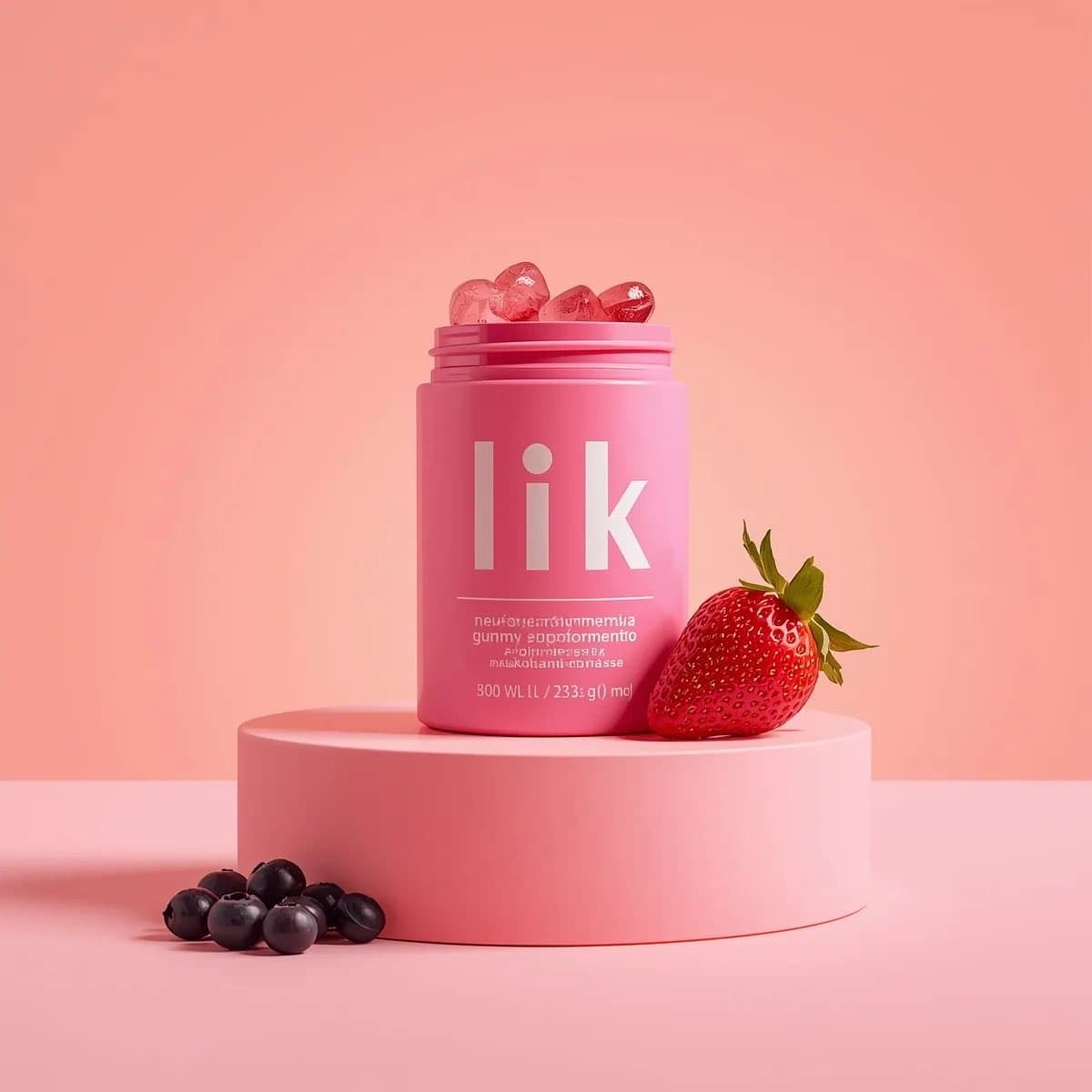 3D Product Render of Gummy Vitamin Jars (4 Variations) — example 1