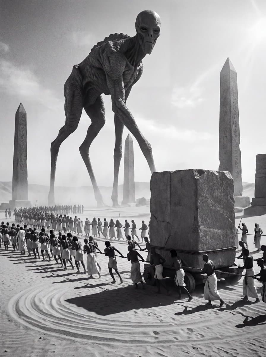 Ancient Egyptian Ritual with Alien Entity Prompt — example 1