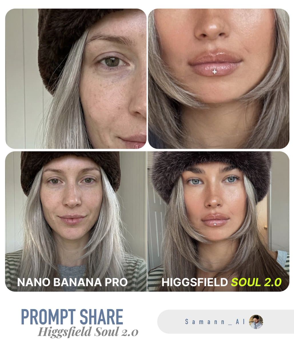 Ultra-Realistic Portrait in Winter Hat (35mm Look) — example 1