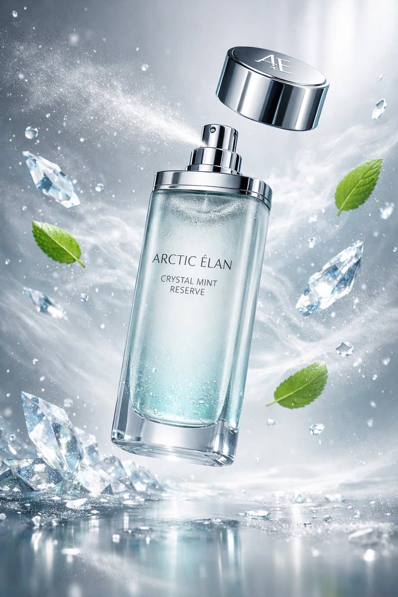 Luxury Mouth Freshener Ad Prompt (ARCTIC ÉLAN) — example 2