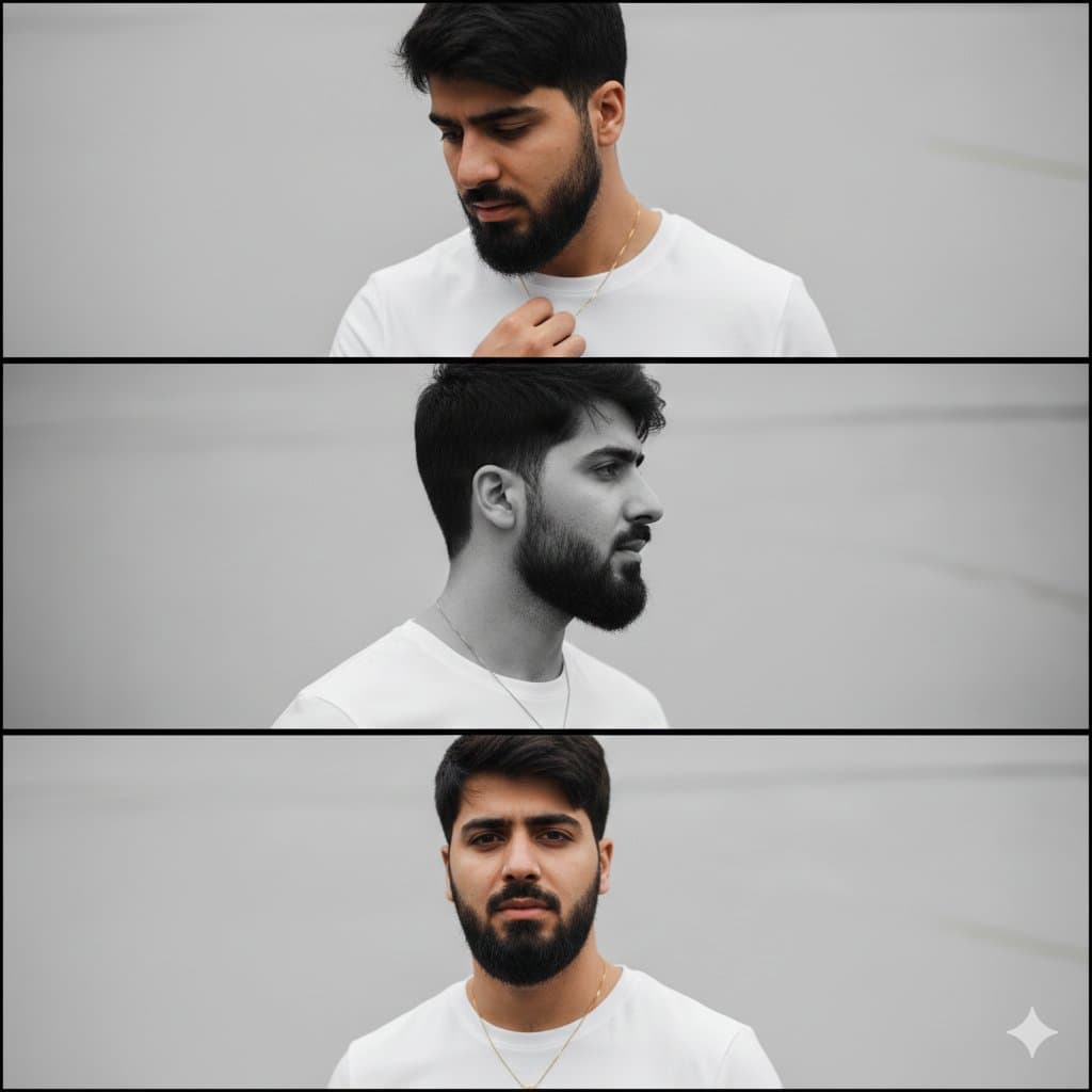 Minimalist Monochrome Fashion Triptych — example 1