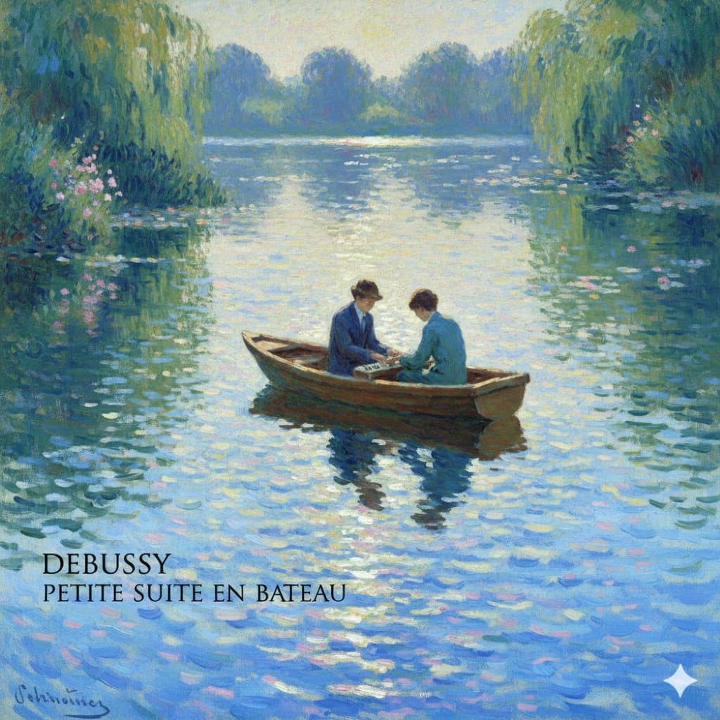 Debussy's 'En Bateau' in Monet Style Prompt — example 1