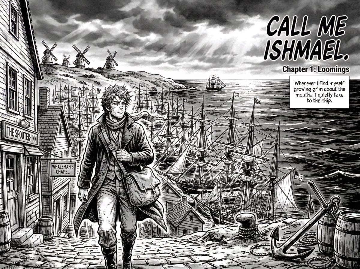Manga Retelling of a Novel Opening — example 1