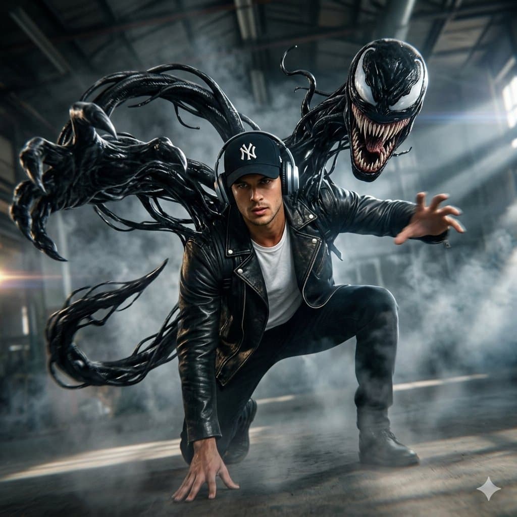 Cinematic Venom Symbiote Action Scene — example 1