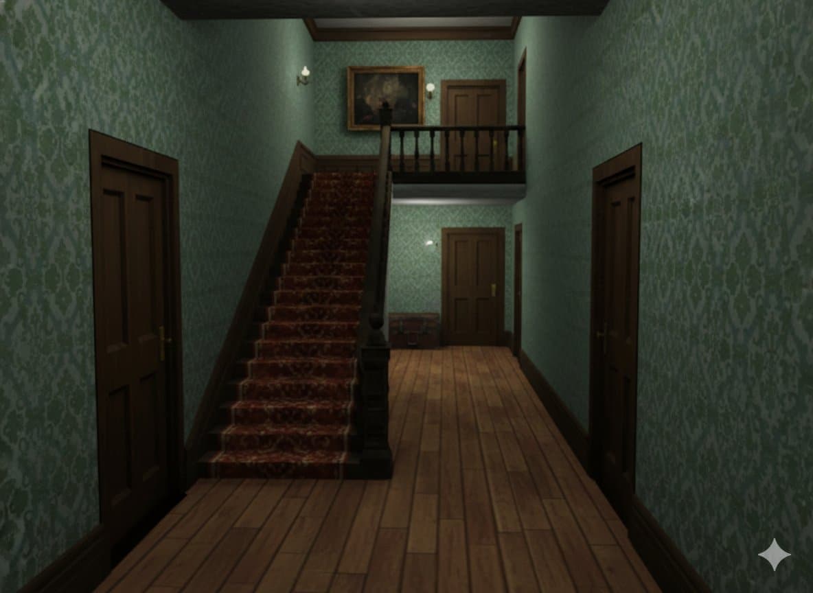 PS1 Low-Poly Video Game Background — example 2