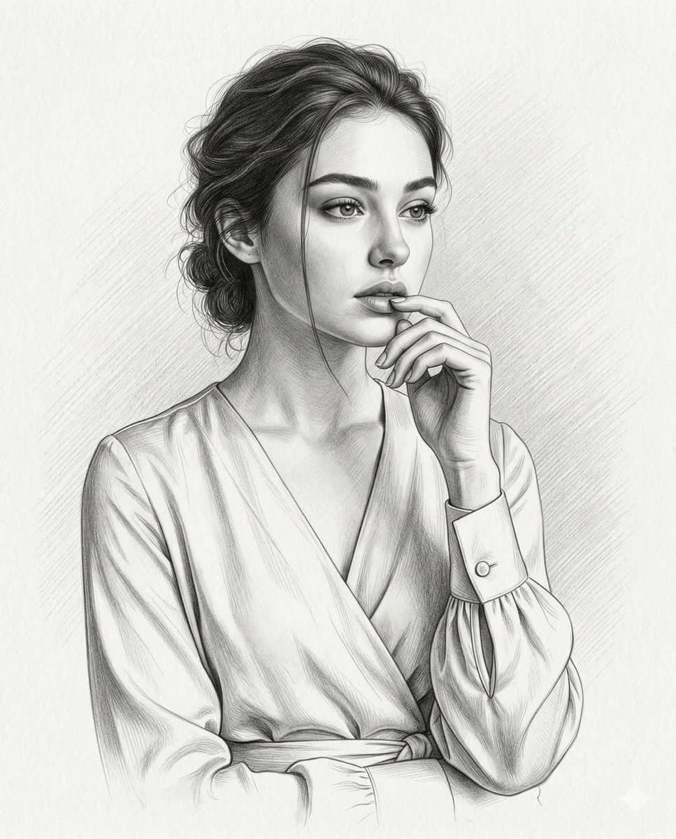 Ultra-Realistic Graphite Pencil Portrait — example 1