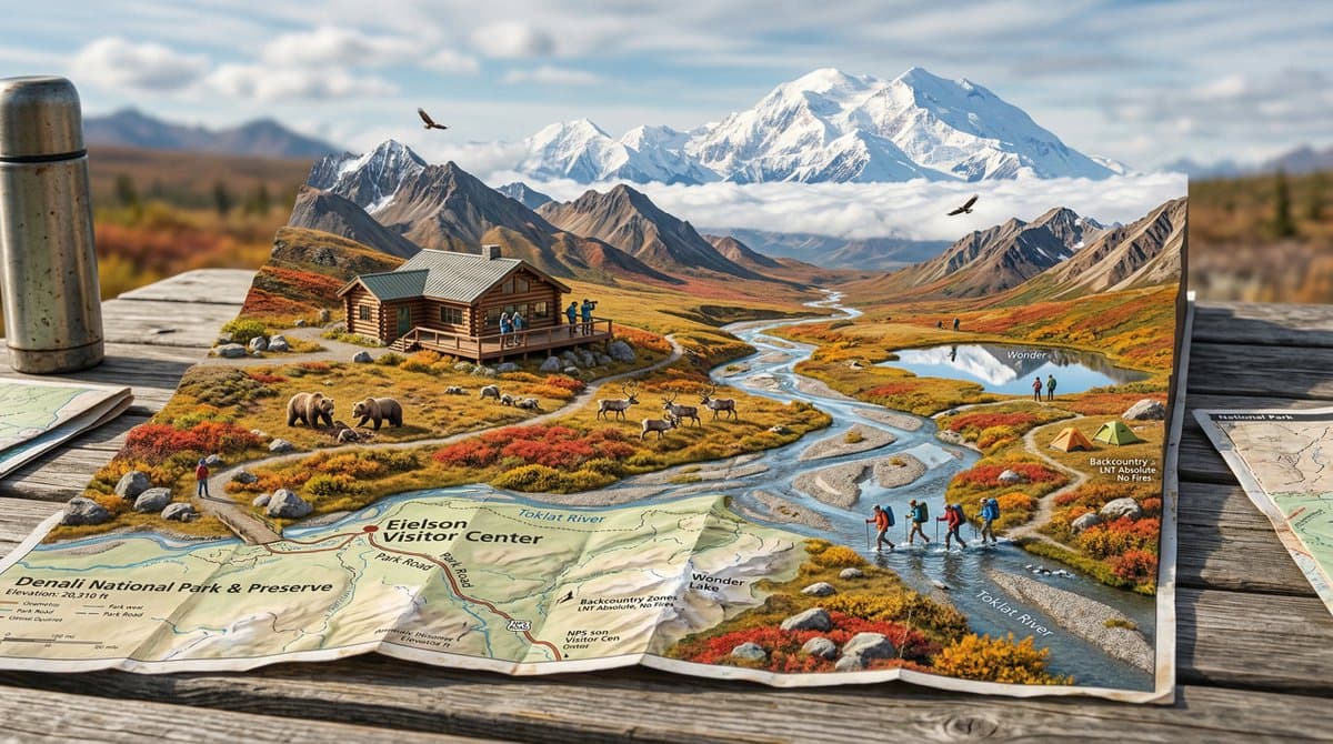 National Park Trail Map Miniature Ecosystem Diorama — example 3