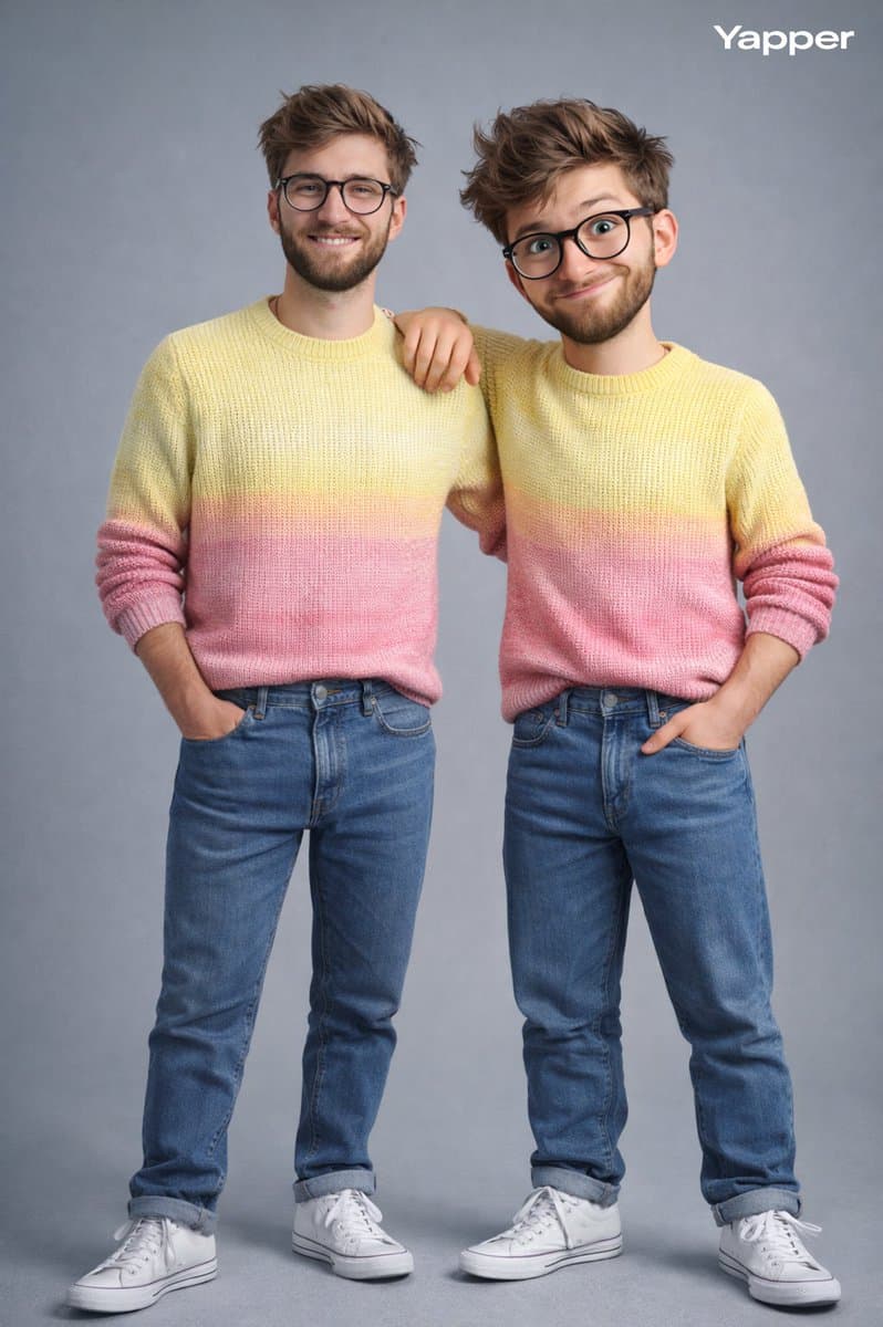 Hyper-Realistic Photo of Person and Pixar Double — example 1