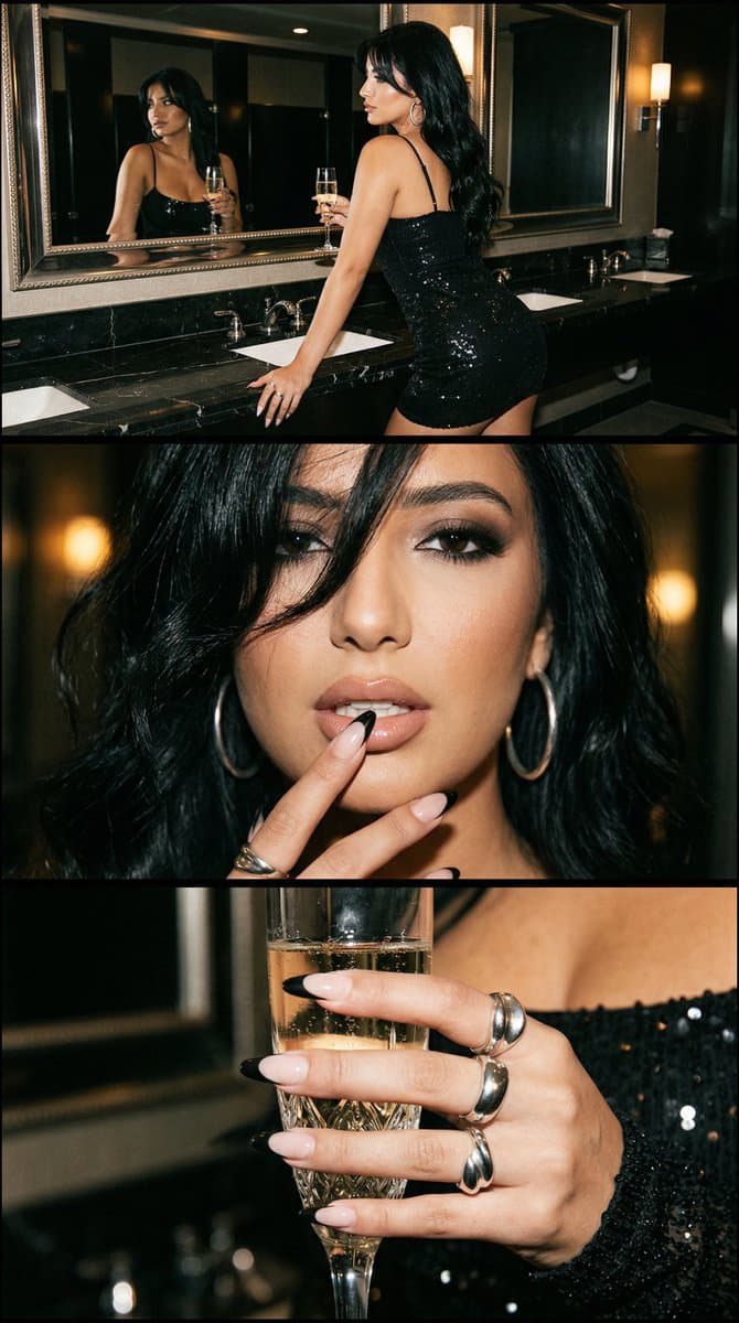 Luxury Beauty Nightlife Triptych with Identity Lock — example 1