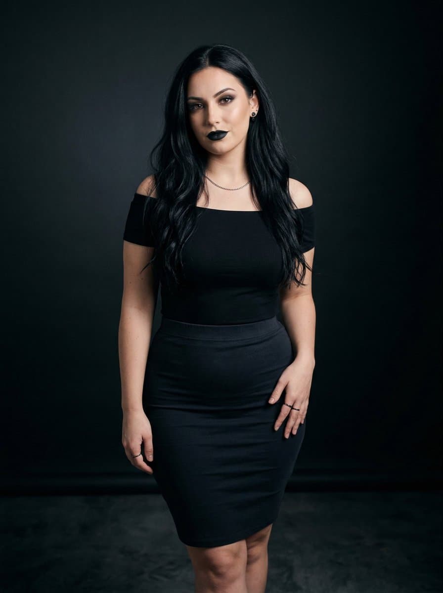 Black on Black Sultry Portrait — example 1