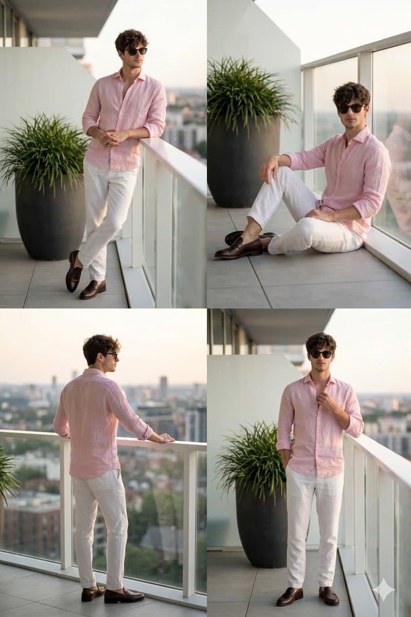 Cinematic Portrait of a Man on a Luxury Balcony — example 2