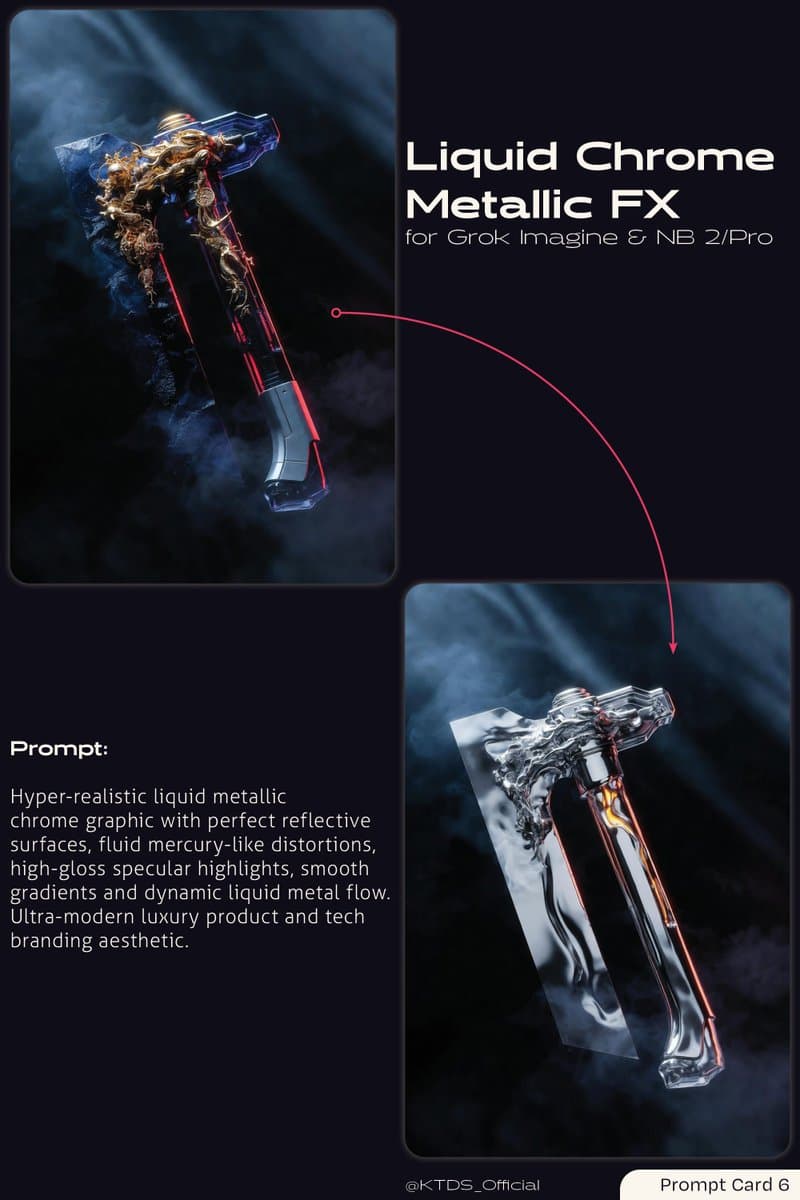 Liquid Chrome Metallic FX Prompt — example 1