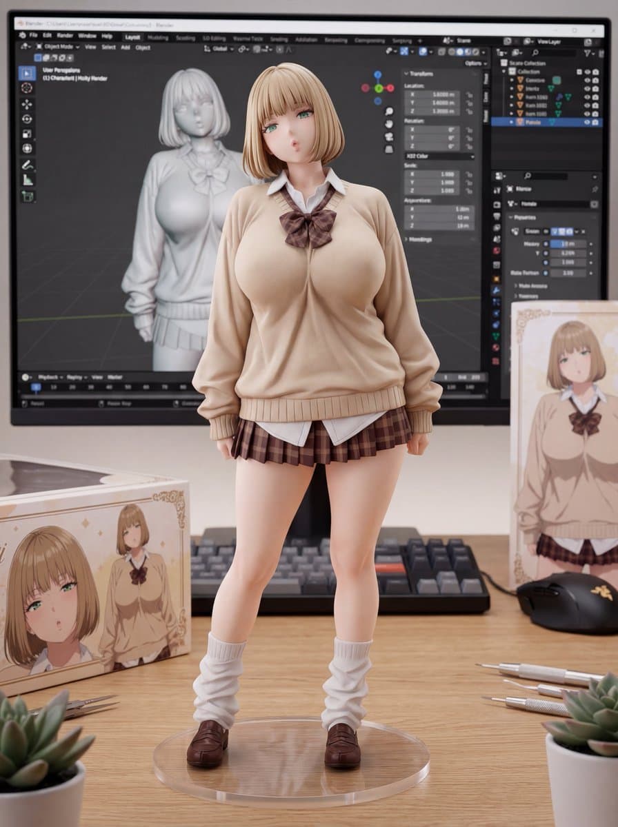 Nano Banana 2 prompt for creating figures and 3D models — example 1