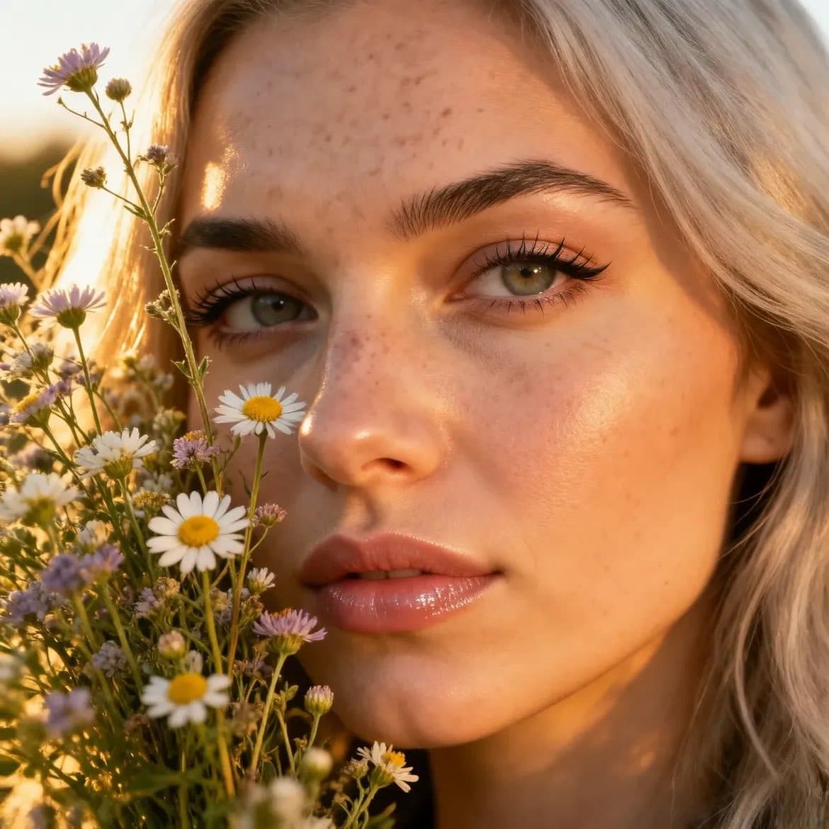 Golden Hour Macro Portrait Prompts — example 1