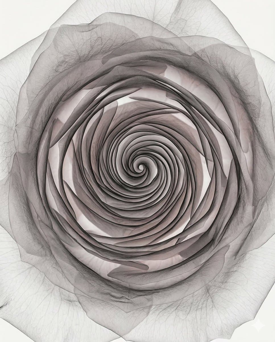 Detailed X-ray Transparent Art of Roses Prompt — example 1