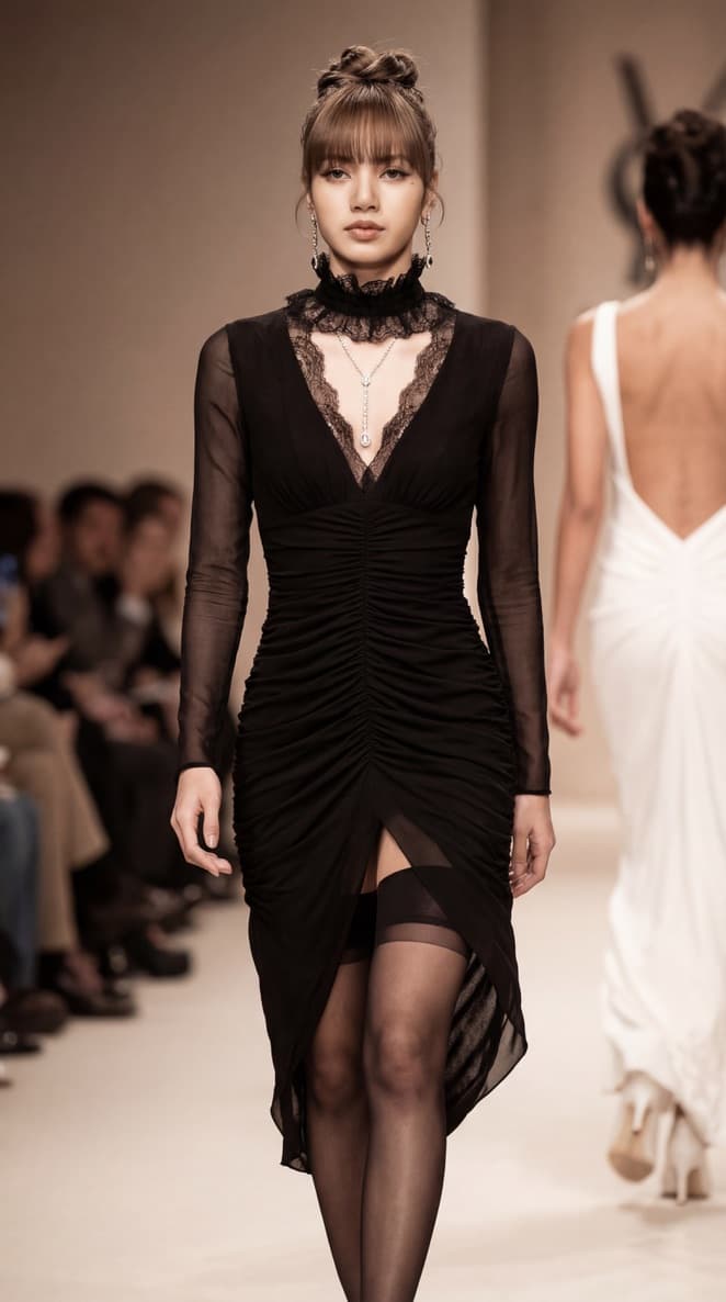 Fashion Runway Shot of K-pop Idol Lisa — example 1