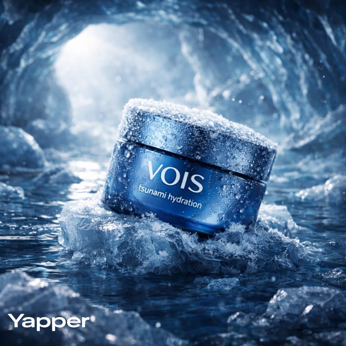Photorealistic Skincare Product Photography in Snow — example 2