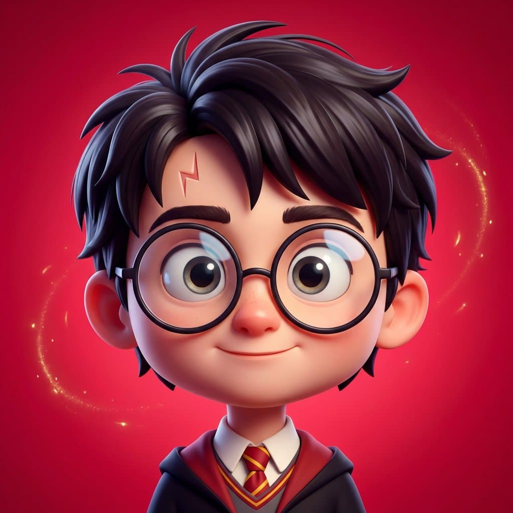 3D CGI Big-Head Cartoon of Harry Potter — example 4