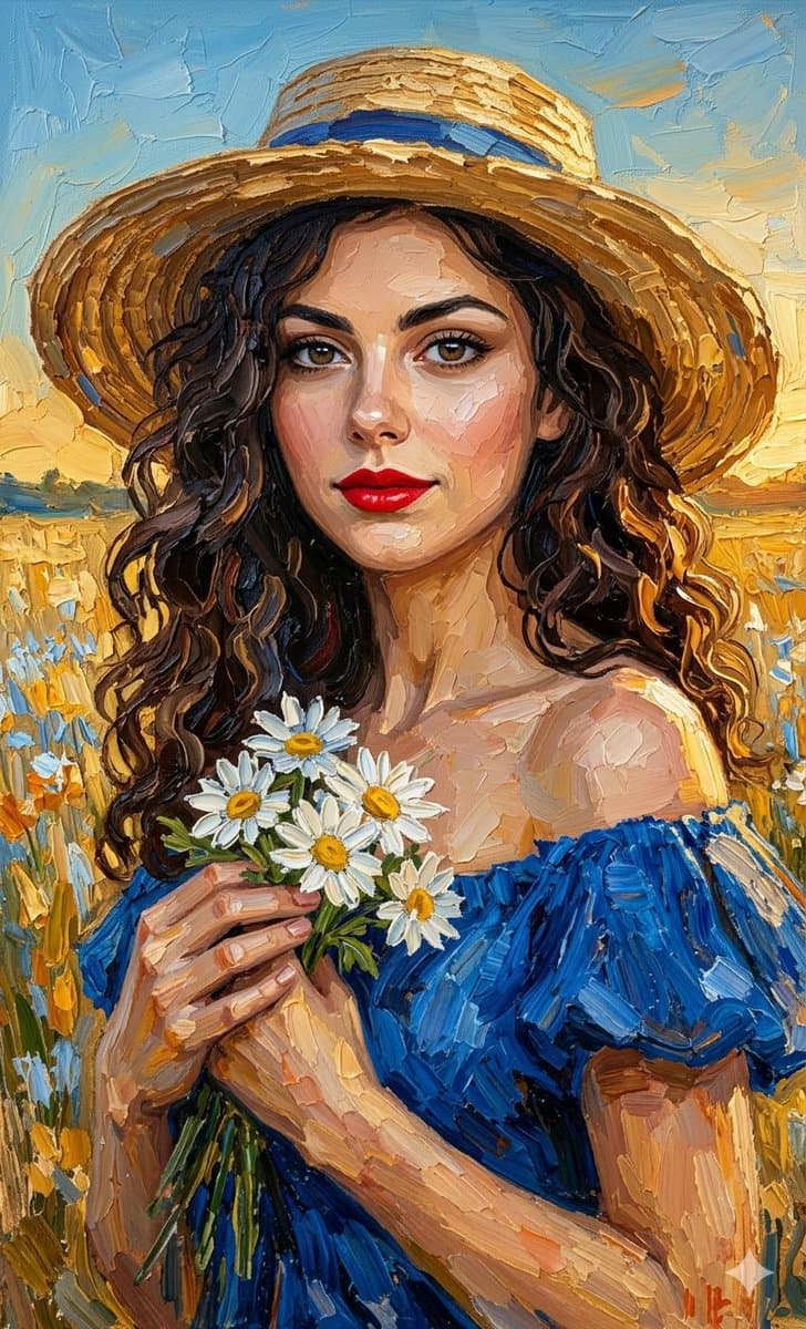 Impasto Oil Painting Portrait — example 1