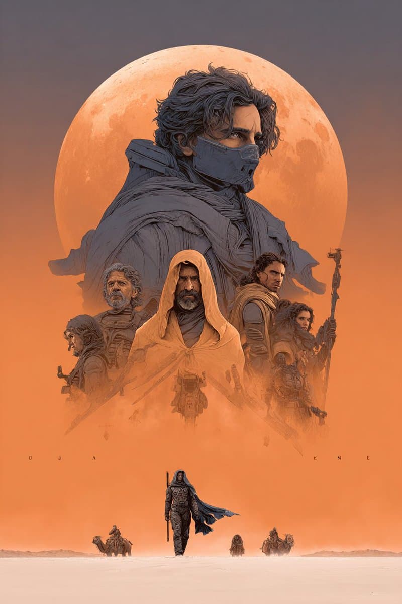 Dune Poster in Moebius Style (Multi-Model Test) — example 1
