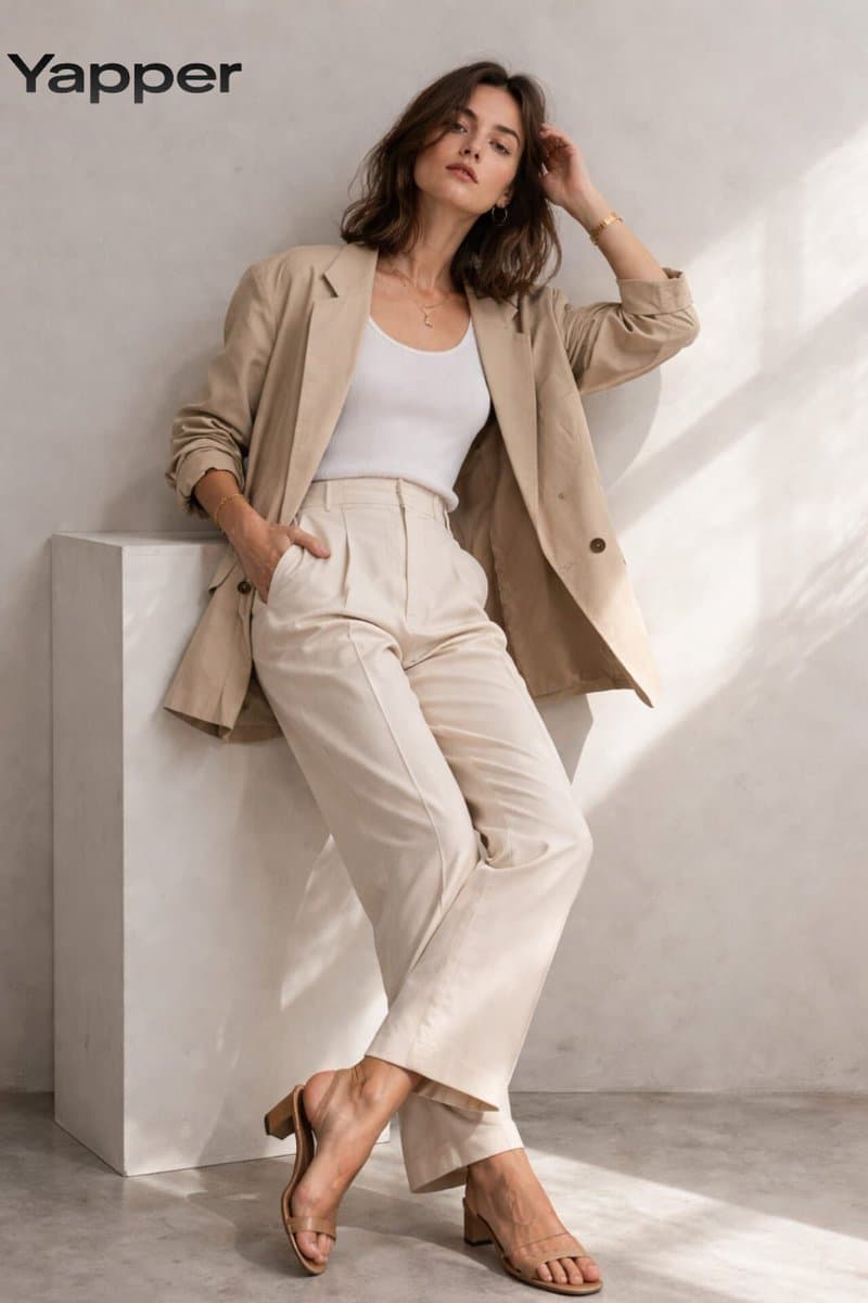 Minimalist Fashion Studio Portrait — example 1