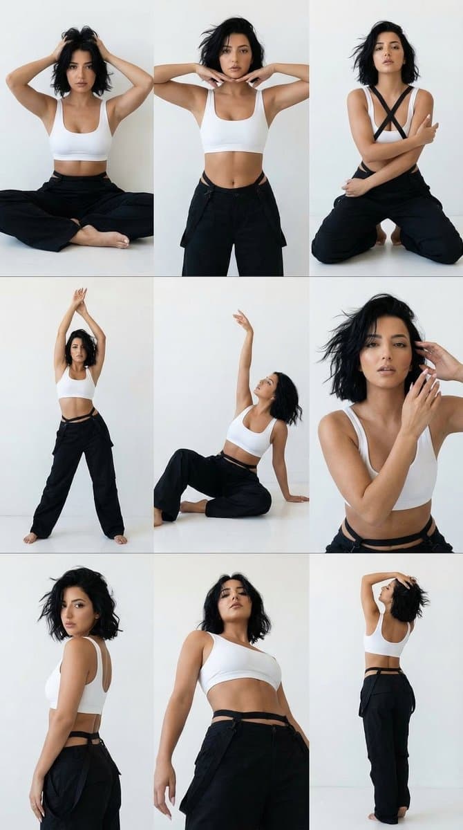 3x3 Minimalist Dance Editorial Grid — example 1