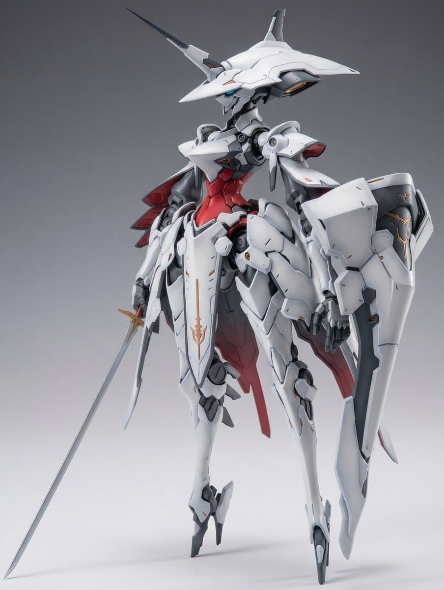 Full Armor Mecha Girl model kit concept prompt — example 1
