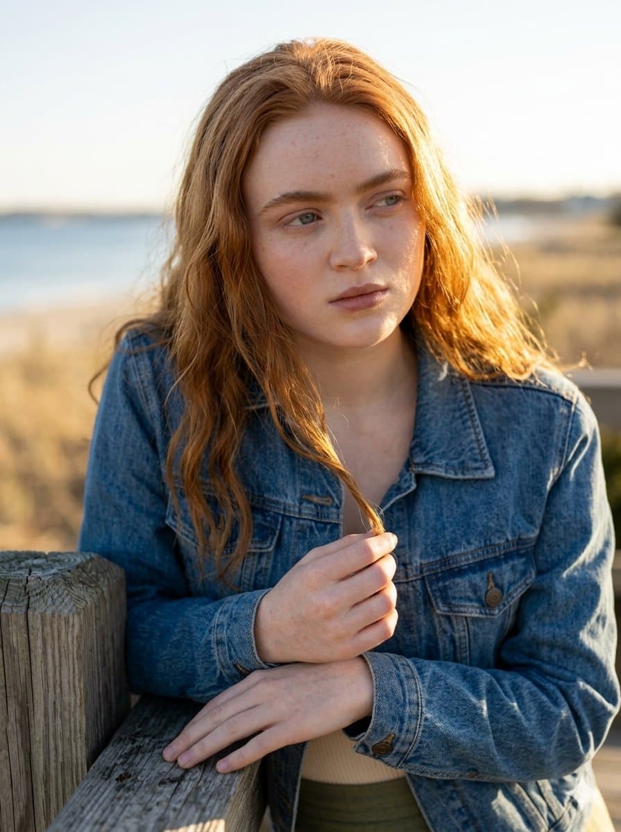 Golden Hour Portrait on a Boardwalk β example 1