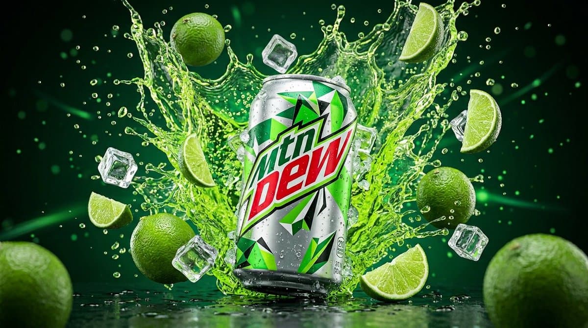 High-Contrast Mountain Dew Can Product Shot — example 1