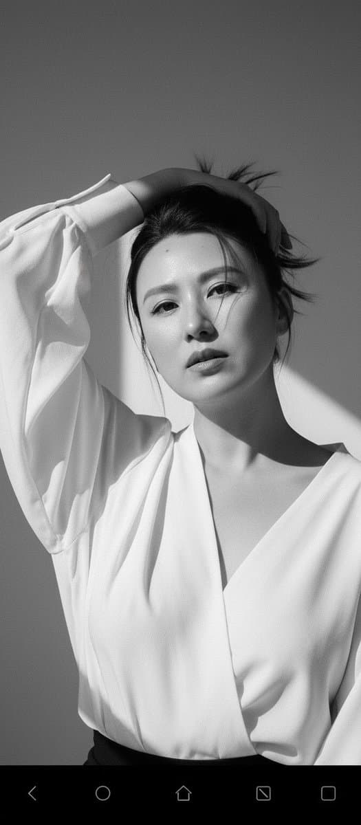 High Fashion Black and White Portrait Prompt for Nano Banana Pro — example 1