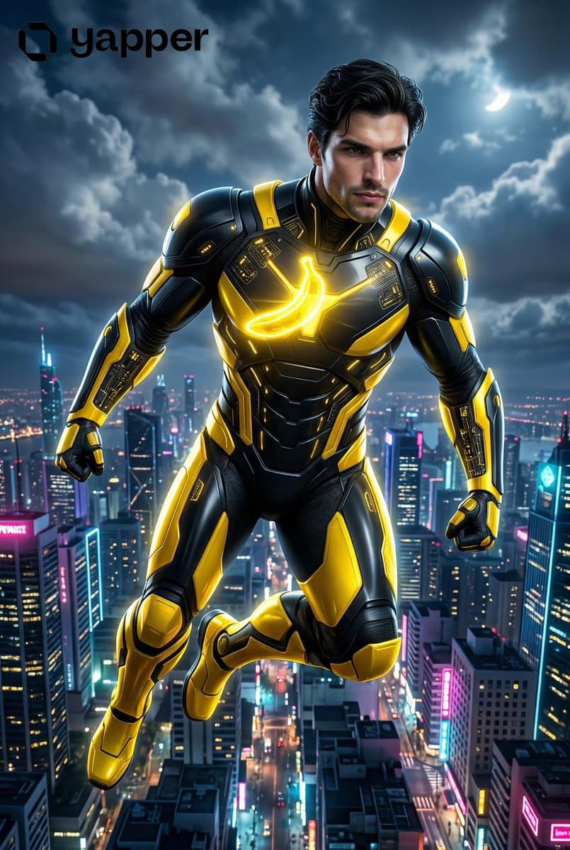 Futuristic Nano Banana Superhero Transformation Prompt — example 1