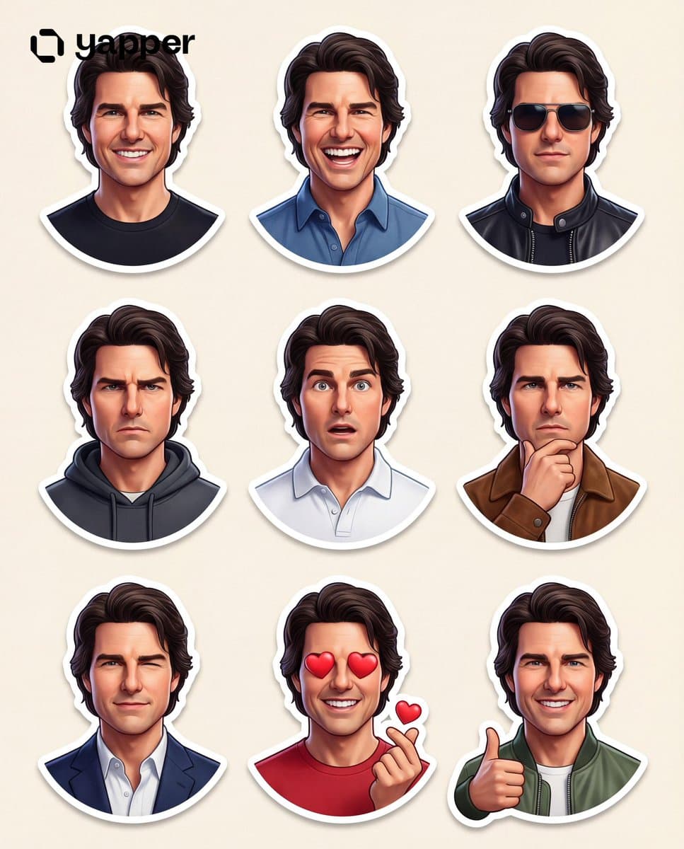 Pixar-Style 3D Character Sticker Set (9 Variations) — example 3