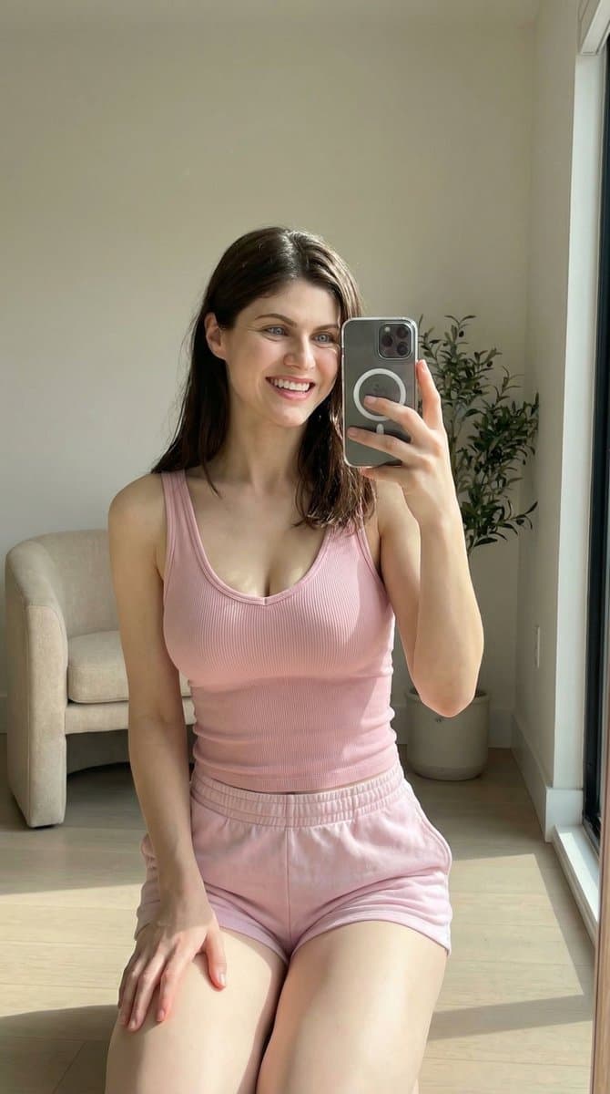 Alexandra Daddario Mirror Selfie Prompt — example 1