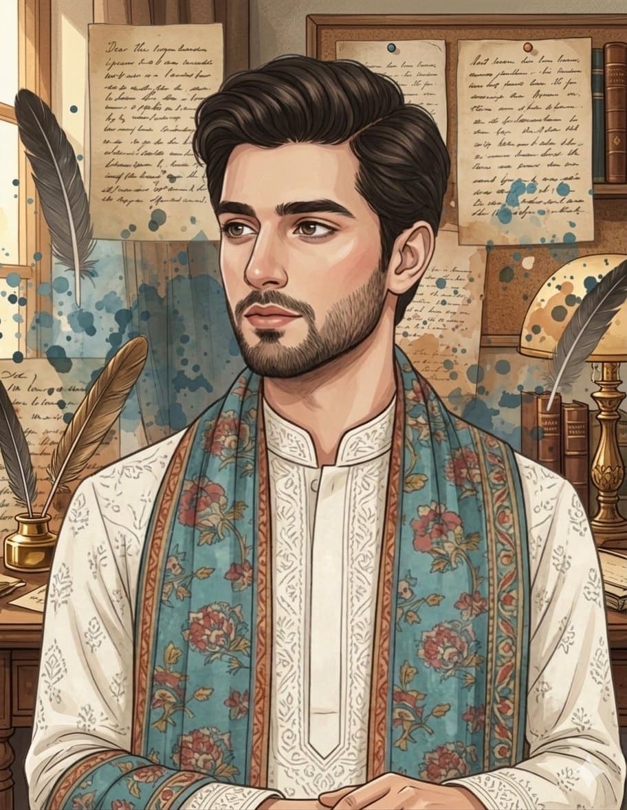 South Asian Male Character Illustration Prompt for Gemini Nano Banana Pro — example 1