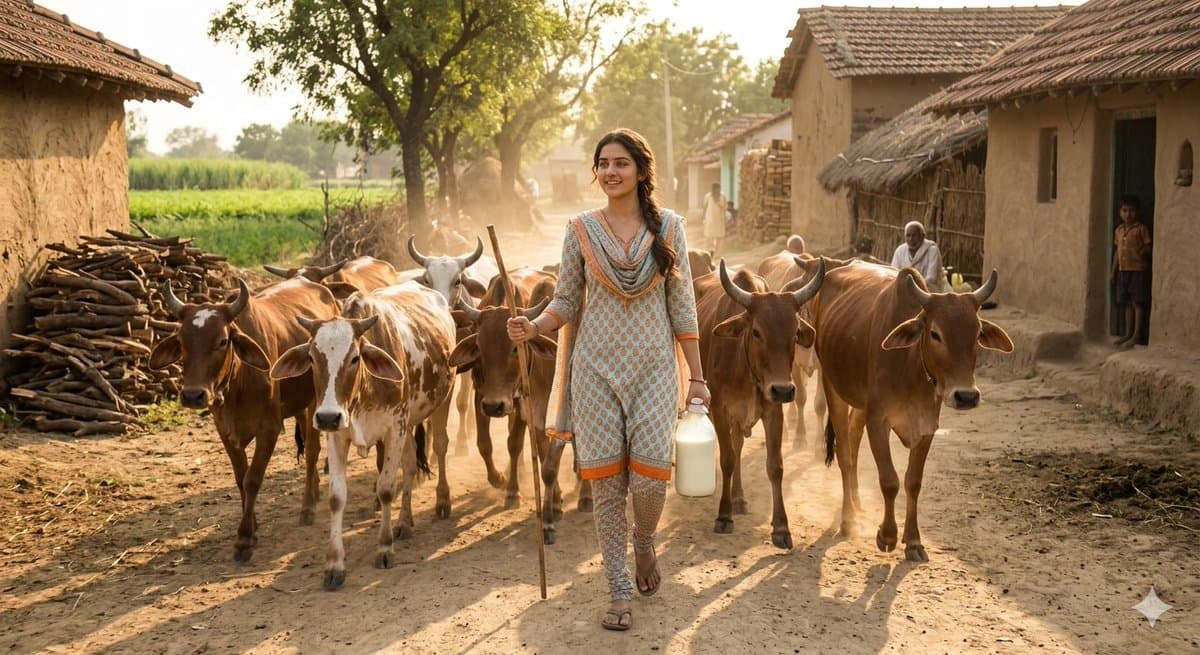Rustic Rural India Portrait — example 1