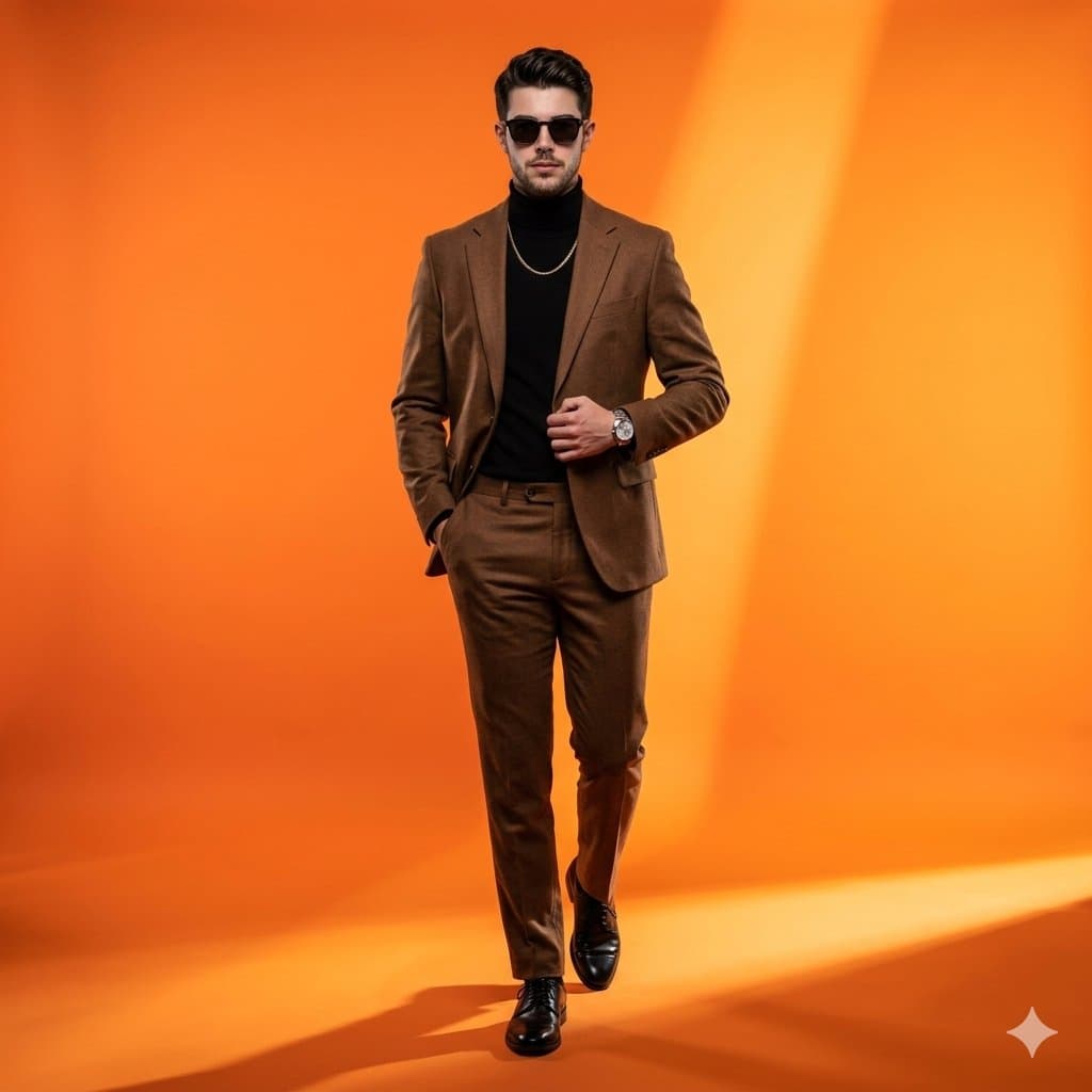 High-Fashion Gradient Studio Portrait — example 1