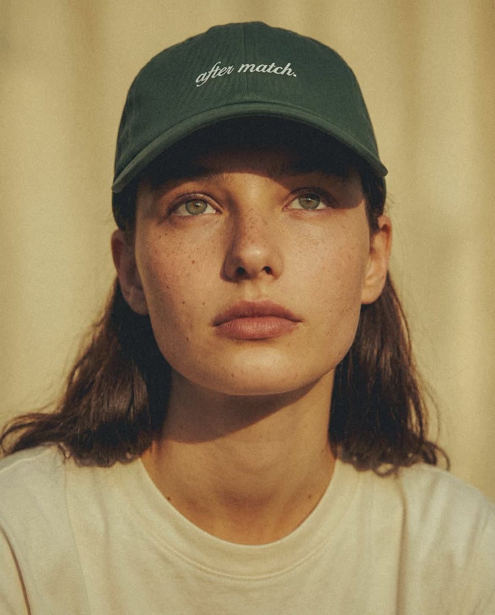 Fashion Editorial Green Cap Portraits — example 1