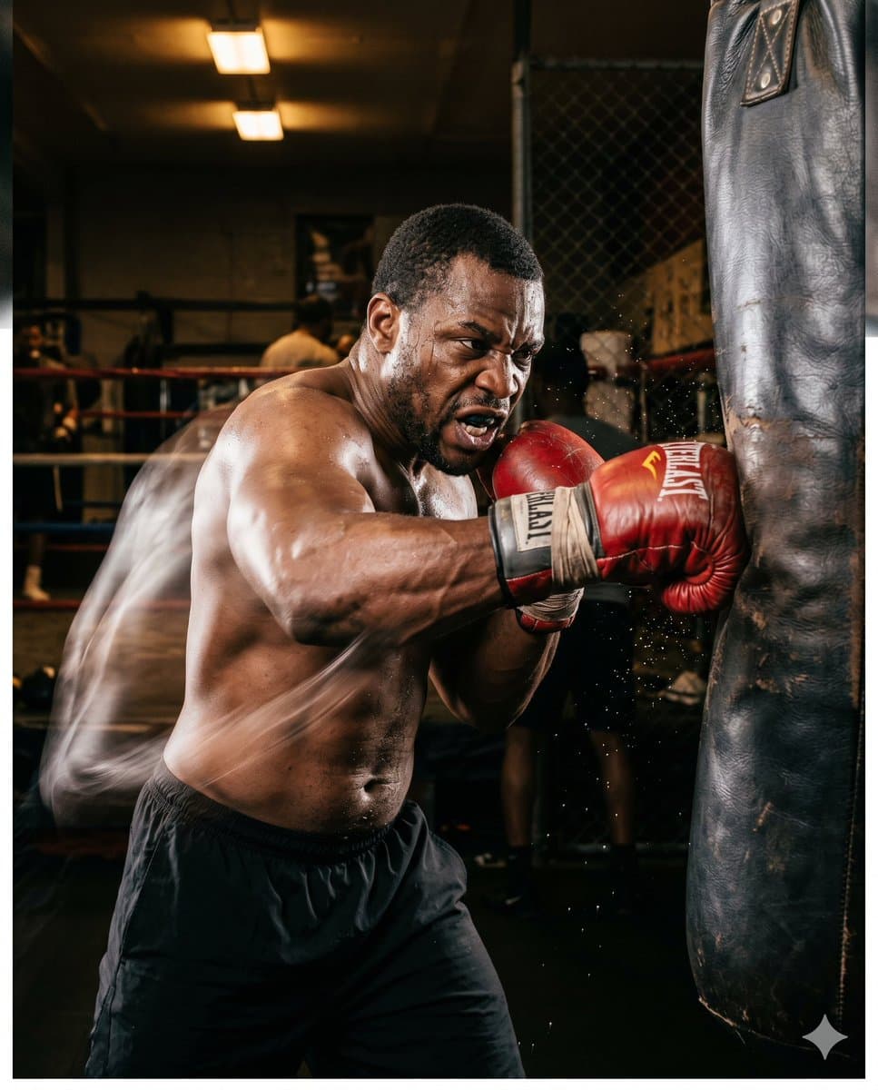 Boxer Training Action Shot — example 1