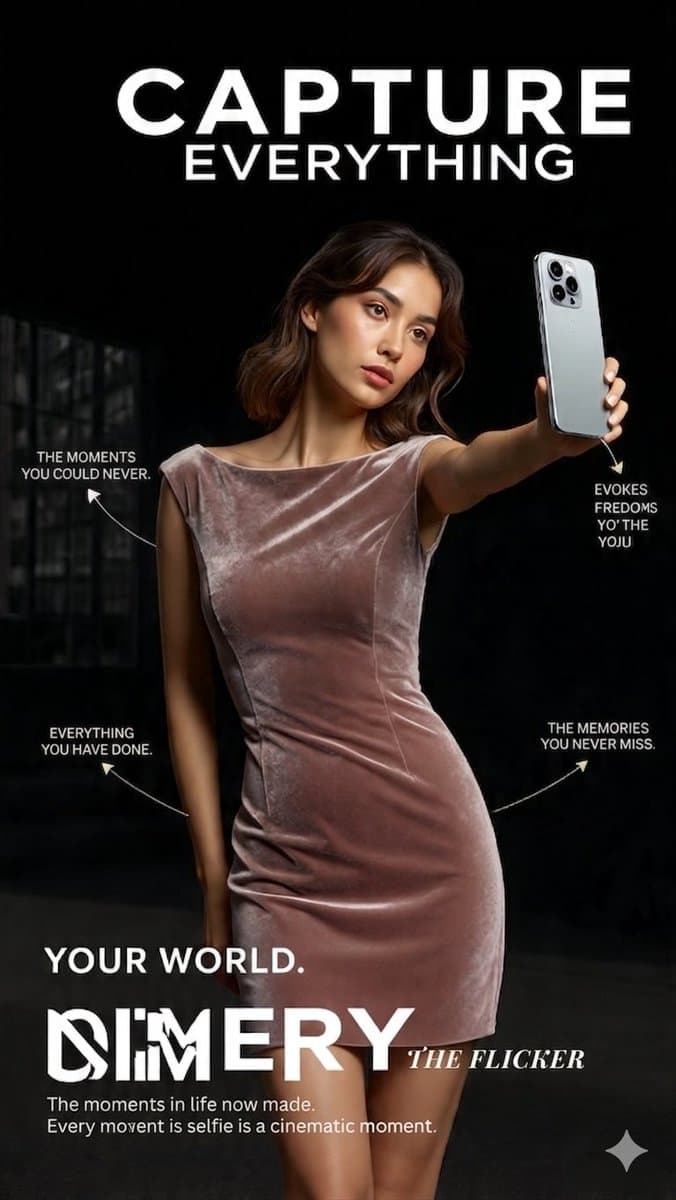 Cinematic velvet fashion advertisement — example 1