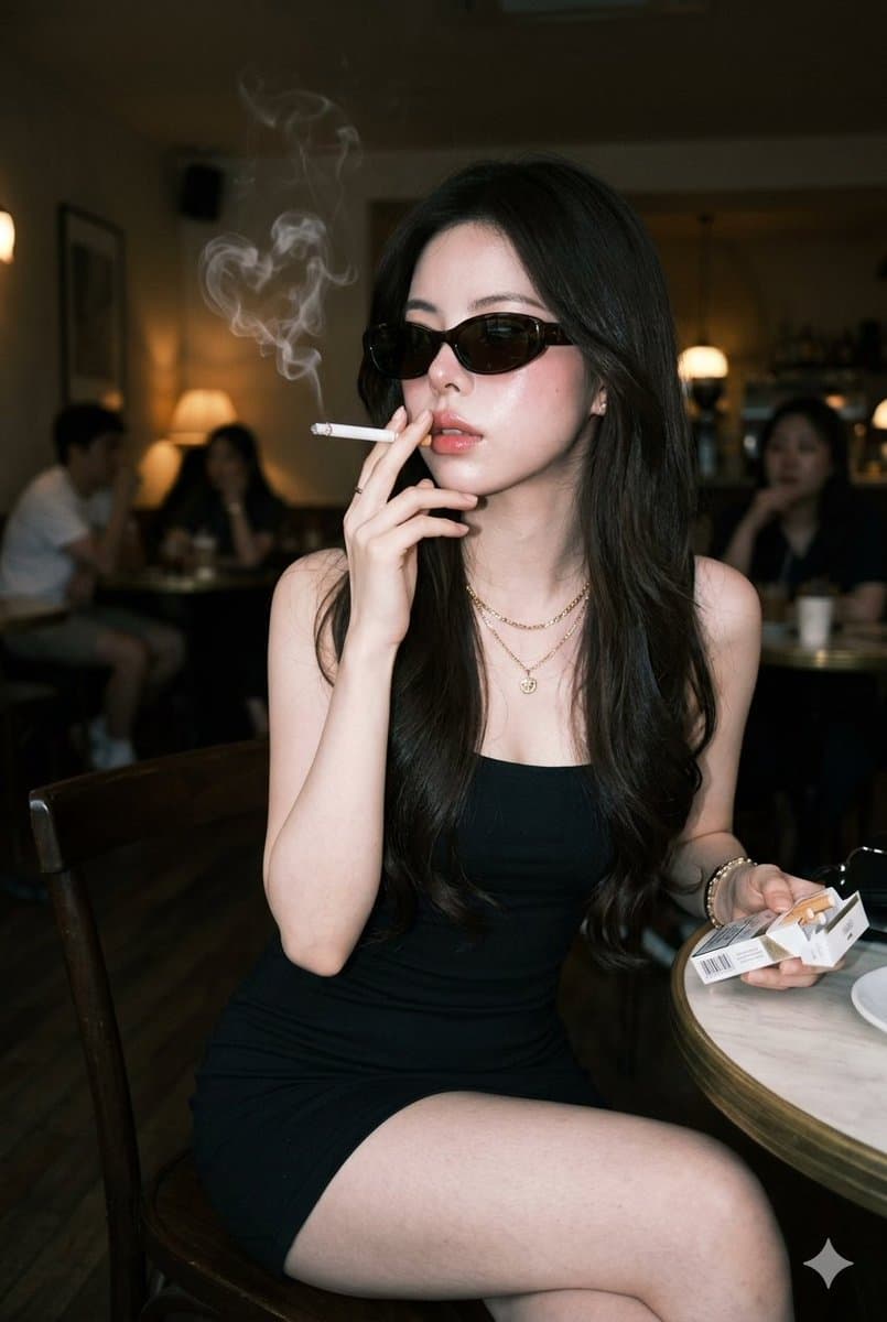 Digicam Aesthetic Nightlife Portrait — example 1