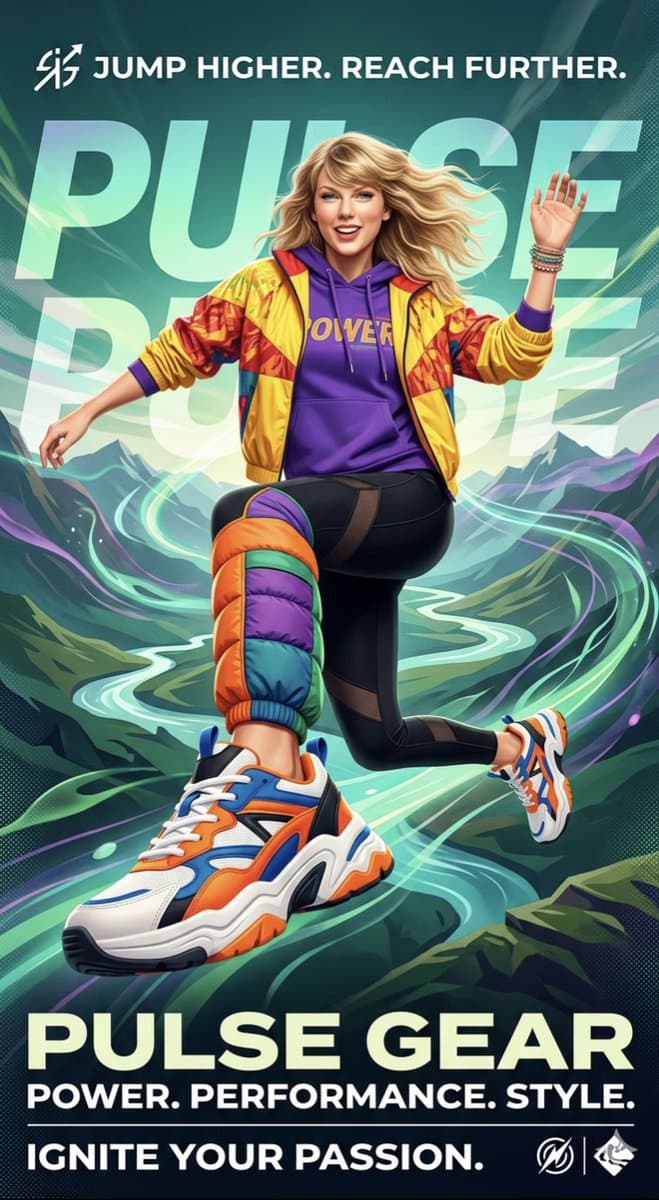 High-energy sports advertisement poster — example 1