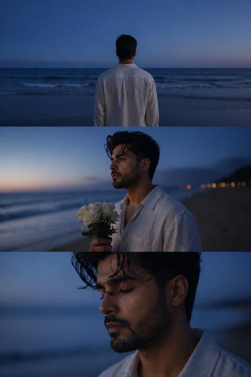 Melancholic blue hour portrait β example 1