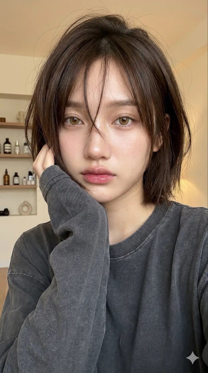 Cozy Bob Hair Portrait — example 1